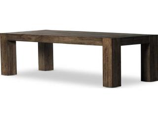 Wesson Abaso Rectangular Ebony Rustic Wormwood Oak Dining Table