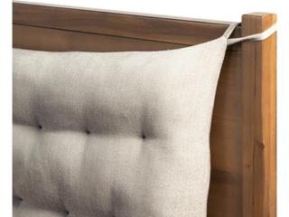 Four Hands Patten Sullivan Brown Acacia Wood Upholstered King Panel Bed