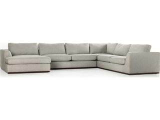 Centrale Gray Upholstered Sectional Sofa