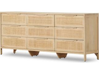 Sydney 9 Drawer Dresser Natural Mango and Cane