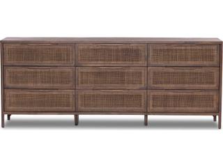 Four Hands Prescott 9-Drawers Mango Wood Triple Dresser
