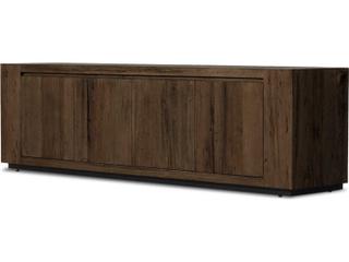 Four Hands Wesson Abaso 94" Hardwood Black Ebony Rustic Wormwood Oak Media Console