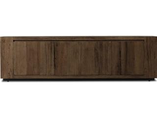Four Hands Wesson Abaso 94" Hardwood Black Ebony Rustic Wormwood Oak Media Console
