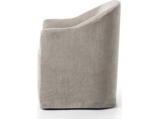 Four Hands Kensington Cove Heather Twill Stone Dining Chair w/ Casters