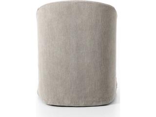 Four Hands Kensington Cove Heather Twill Stone Dining Chair w/ Casters