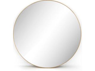 Bellvue Round Mirror in Polished Brass Stainless Steel Frame