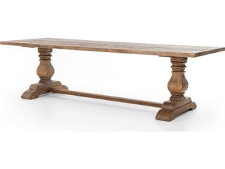 Four Hands Hughes Durham Rectangular Wood Waxed Bleached Fir Oak Dining Table