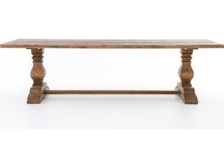 Four Hands Hughes Durham Rectangular Wood Waxed Bleached Fir Oak Dining Table