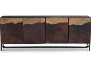Four Hands Element Stormy 72" Distressed Ombre Aged Brown Media Console