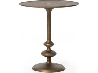 Four Hands Marlow Matchstick Round Metal End Table