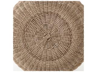 Four Hands Grass Roots Pure White Vintage Accent Stool