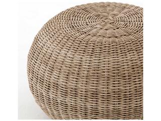 Four Hands Grass Roots Pure White Vintage Accent Stool