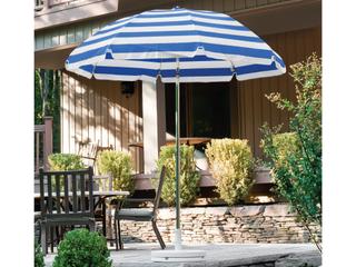 Frankford Quick Ship Laurel Steel Silver Anodized 7.5 Foot Octagon Crank Tilt Outdoor Umbrella