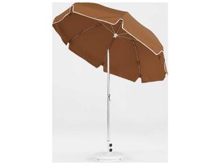Frankford Quick Ship Laurel Steel Silver Anodized 7.5 Foot Octagon Crank Tilt Outdoor Umbrella