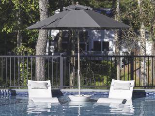Frankford Quick Ship Monterey Market Fiberglass 9 Foot Octagon Crank Auto Tilt Outdoor Umbrella
