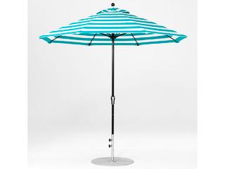 Frankford Monterey Market Fiberglass 9 Foot Octagon Crank Non Tilt Patio Umbrella - Special Order Striped Fabric