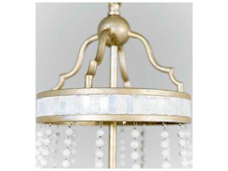 Gabby Corinna 8-Light Champagne Silver With Antique White Candelabra Empire Chandelier