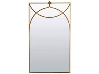 Swan Gilded Gold Rectangle Wall Mirror with Art Deco Styling