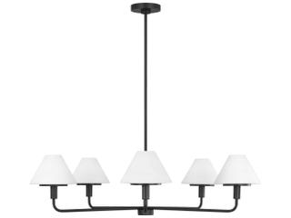 Generation Lighting Mendota 5-Light Midnight Black Chandelier