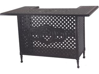 Gensun Grand Terrace Accessories Cast Aluminum 65 x 41 Rectangular Bar Table