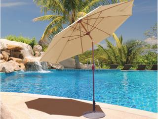 Galtech Quick Ship Aluminum 9 Foot Octagon Crank Lift Manual Tilt Outdoor Patio Umbrella