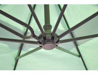 Galtech Quick Ship Cantilever Aluminum 13 Foot Octagon Manual Lift Outdoor Umbrella