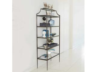 Global Views Dark Gunmetal Bronze / Gold Etagere