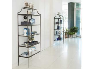 Global Views Dark Gunmetal Bronze / Gold Etagere