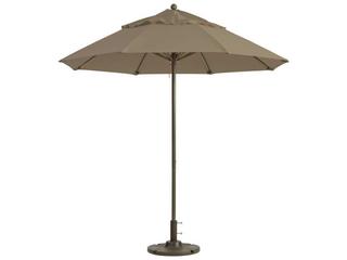 Windmaster 7.5 Foot Round Aluminum Fiberglass Umbrella in Taupe