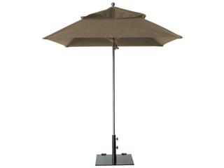 Windmaster 6.5 Foot Square Outdoor Umbrella Taupe with Aluminum Pole