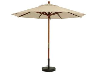 Market Wood 9 Foot Round Patio Umbrella in Khaki