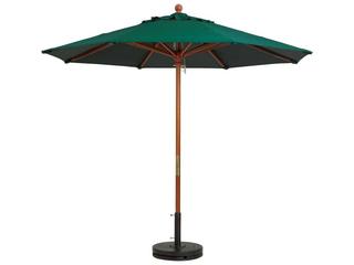 Market Wood 7 Foot Round Patio Umbrella in Fern Green