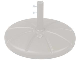 21-Inch Round Resin Umbrella Base with Filling Cap in White