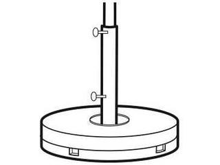 Grosfillex Resin Sand 16" Stem Umbrella Base