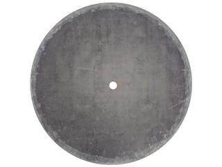 Grosfillex Aquaba Resin Zinc/Charcoal Round Patio Dining Table with Umbrella Hole