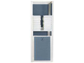 Grosfillex Sunset Sling Aluminum Mandras Blue/Glacier White Towel Valet Single Unit