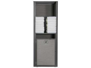 Grosfillex Sunset Sling Aluminum Solid Gray/Volcanic Black Towel Valet Single Unit