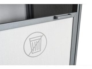 Grosfillex Sunset Sling Aluminum Solid Gray/Volcanic Black Towel Valet Double Unit