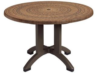 Atlanta 42-Inch Round Dining Table with Umbrella Hole
