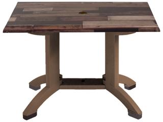 Atlanta Shiplap Rectangular Dining Table with Umbrella Hole
