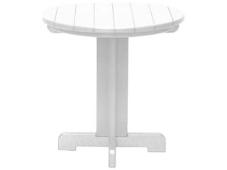 Polypropylene Round End Table in White
