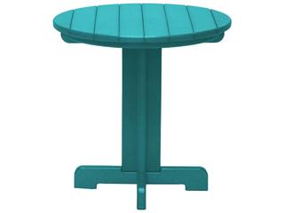 Round Polypropylene End Table in Aruba Blue