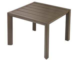 Grosfillex Sunset Aluminum Fusion Bronze Square Low Outdoor Patio End Table