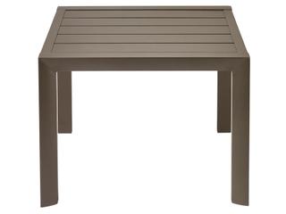 Grosfillex Sunset Aluminum Fusion Bronze Square Low Outdoor Patio End Table