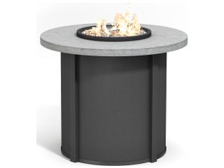 Homecrest Concrete Aluminum Round Outdoor Fire Pit Table