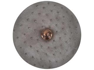 Howard Elliott Round Faux Ostrich Skin Decorative Box