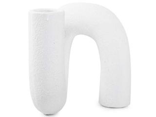 Howard Elliott Abstract Curved Matte White Vase