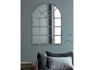 Howard Elliott Fenetre Antique Silver Arched Wall Mirror
