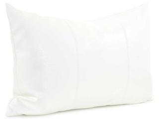 Avanti Faux Leather Accent Pillow in White 14 x 22 Inch
