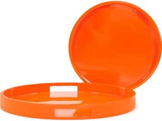 Howard Elliott Saint Tropez Glossy Orange Serving Tray Set of 2
